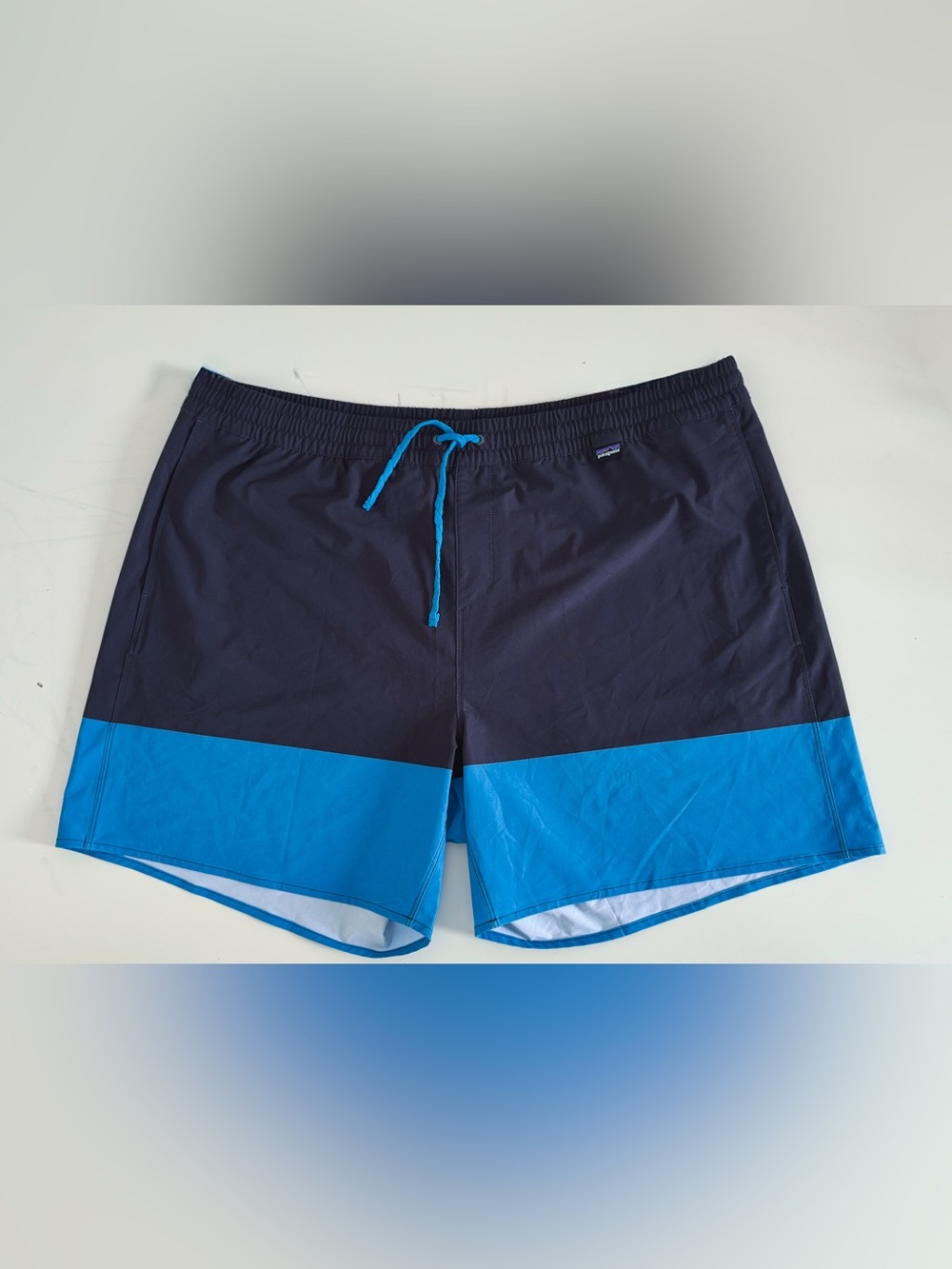 Patagonia Men’s Hydro Series Boardshorts Navy and Bright Blue